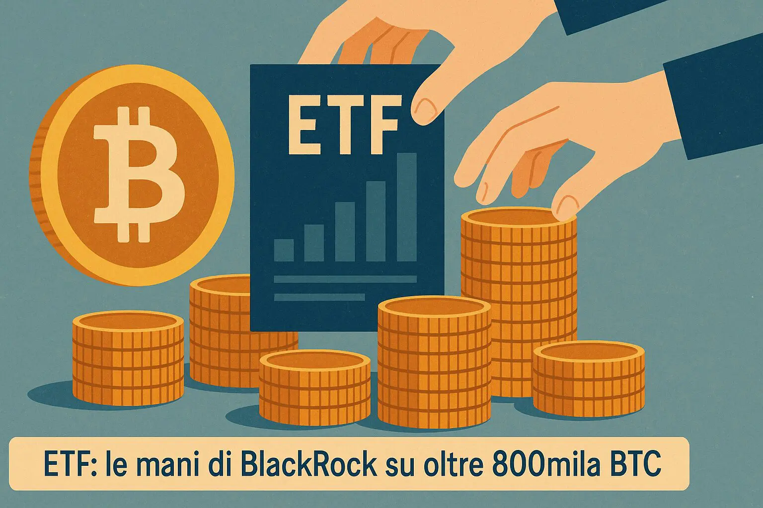 ETF: le mani di BlackRock su oltre 800mila BTC
