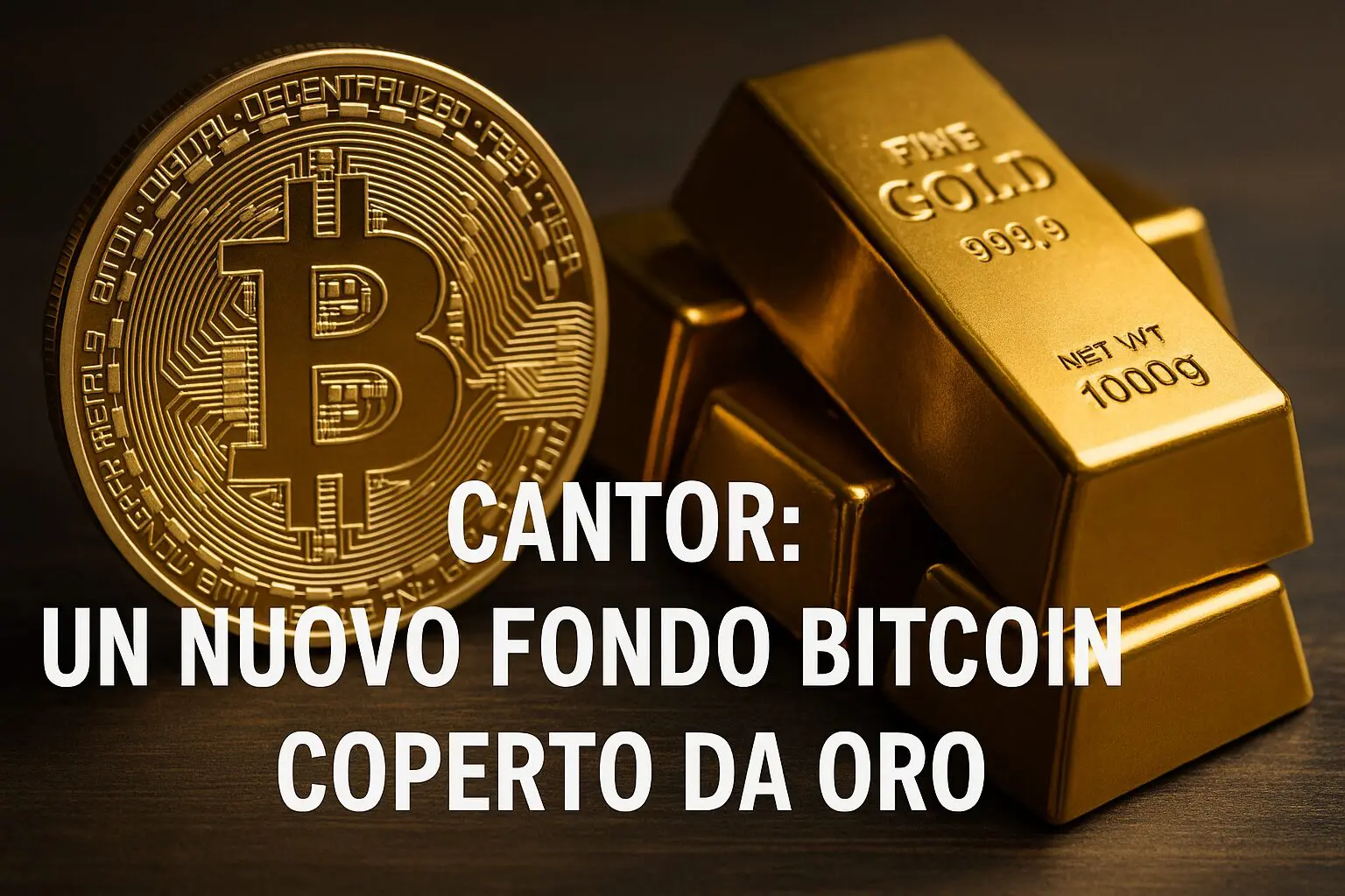 Cantor: Un nuovo fondo Bitcoin coperto da ORO 