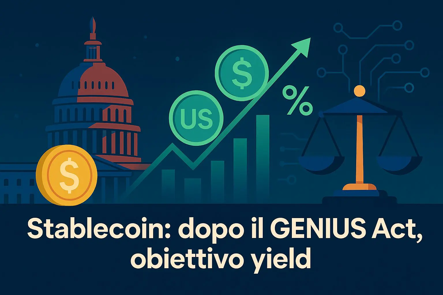 Stablecoin: dopo il GENIUS Act, obiettivo yield per le istituzioni