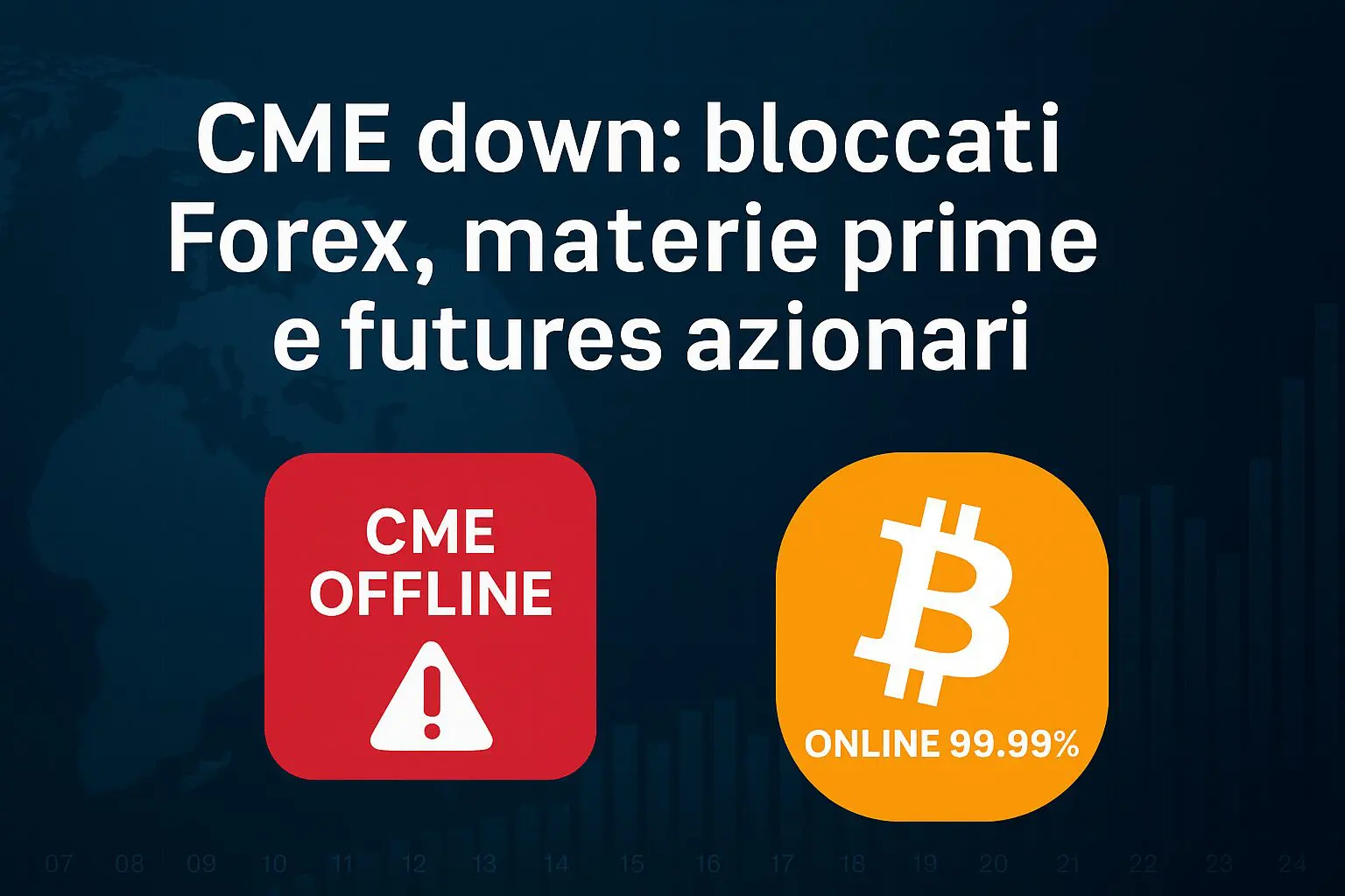 CME down: bloccati Forex, materie prime e futures azionari