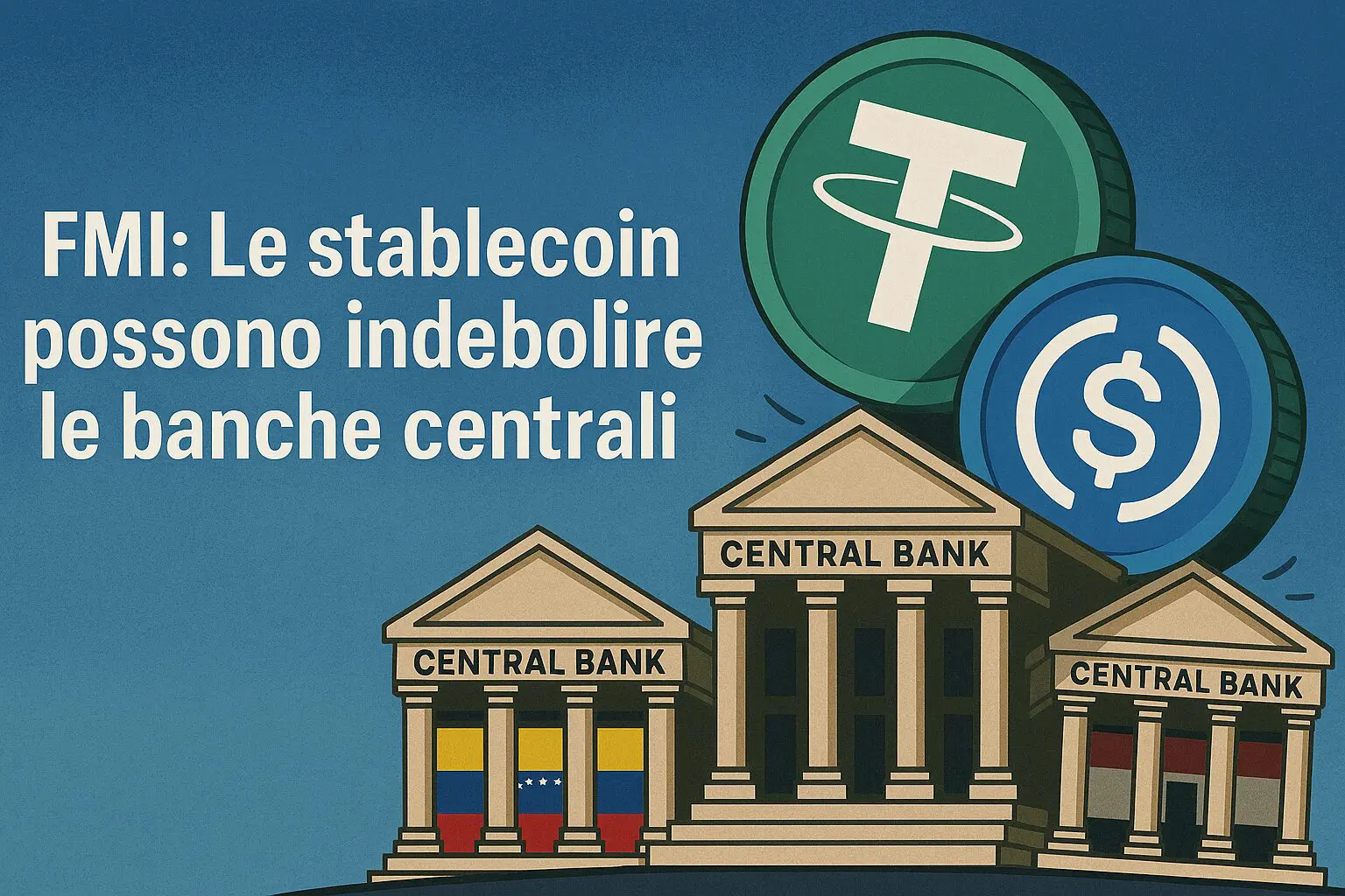 FMI: Le stablecoin possono indebolire le banche centrali