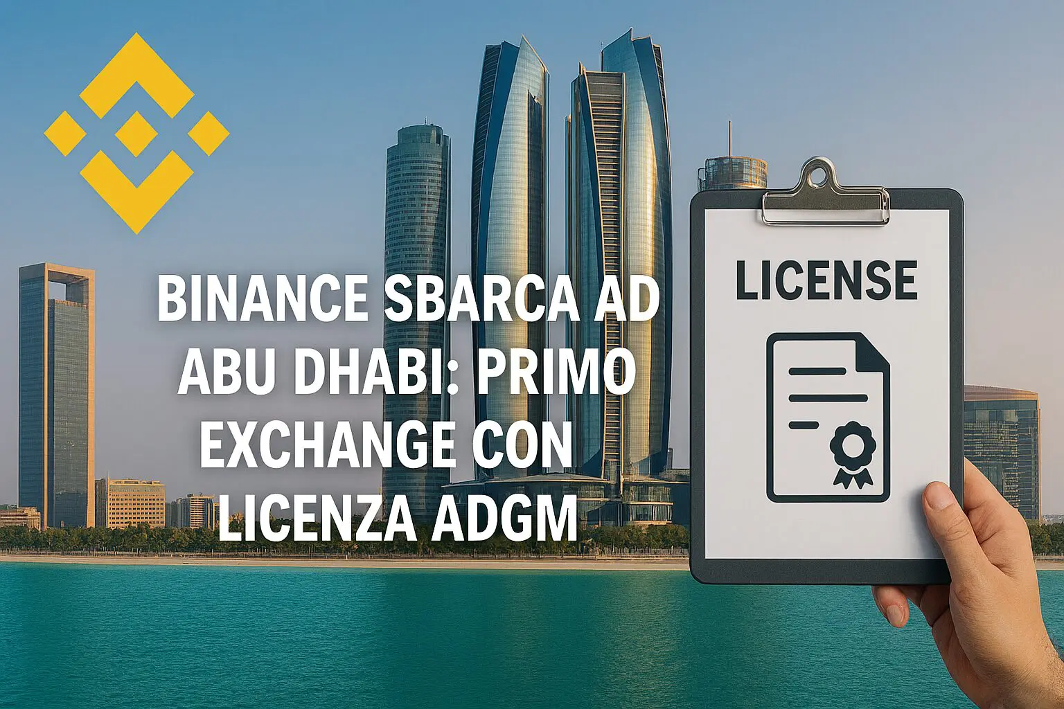 Binance ad Abu Dhabi: primo exchange con licenza per ADGM