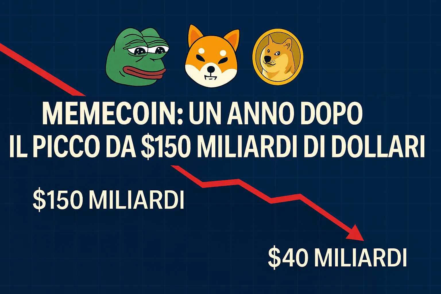 Memecoin: un anno dopo il picco da $150 miliardi di dollari