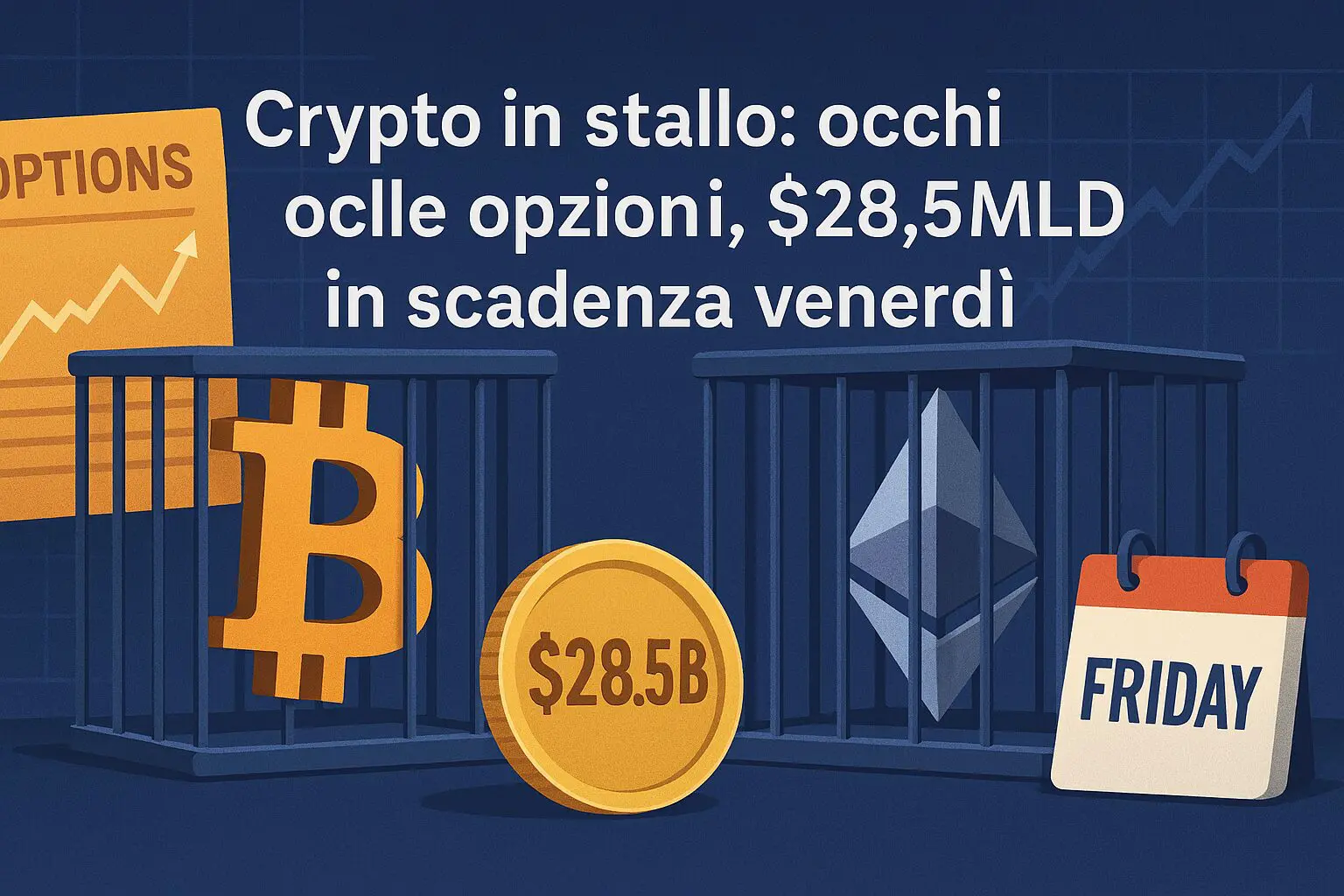 Crypto in stallo: occhi sulle opzioni, $28.5MLD in scadenza venerdì