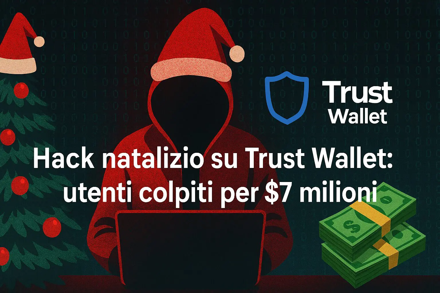 Hack natalizio su Trust Wallet: utenti colpiti per $7 milioni