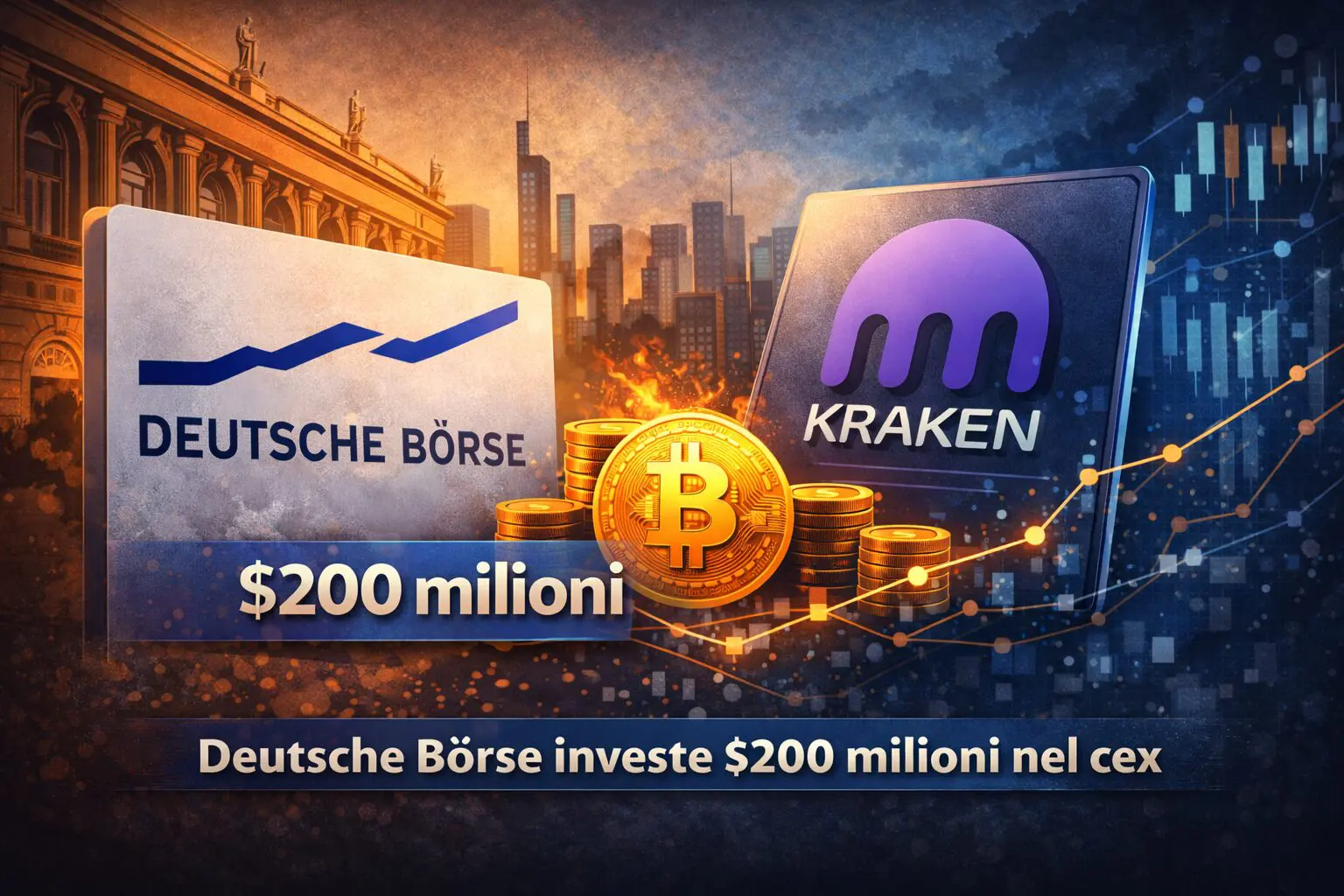 Kraken: Deutsche Börse investe $200 milioni nel cex