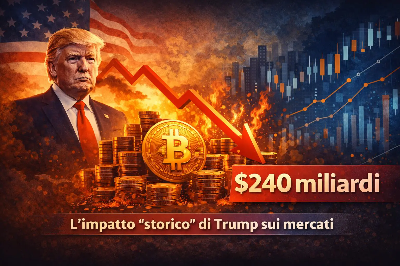 Quanto costano alle crypto i “grilli per la testa” di Trump? $240 miliardi