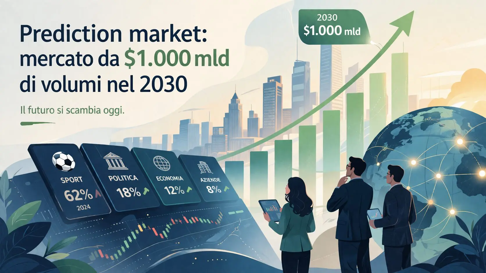 Prediction market: mercato da $1.000 mld di volumi nel 2030