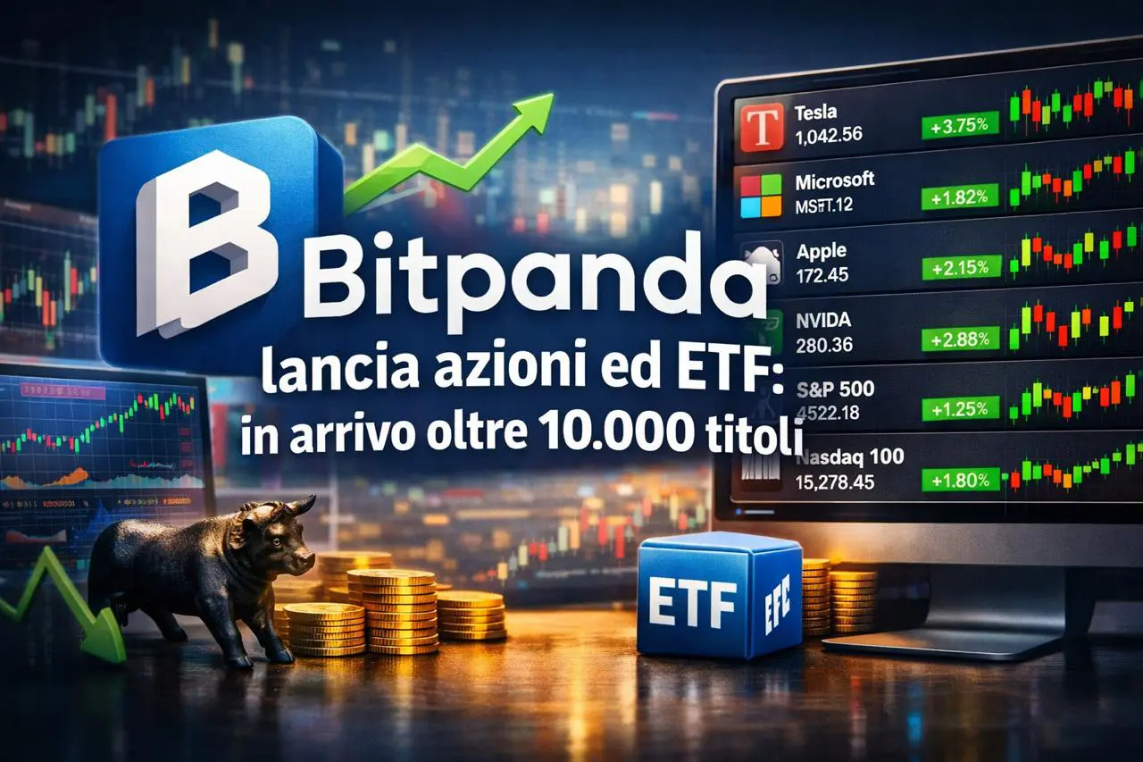 Bitpanda lancia azioni ed ETF: in arrivo oltre 10.000 titoli