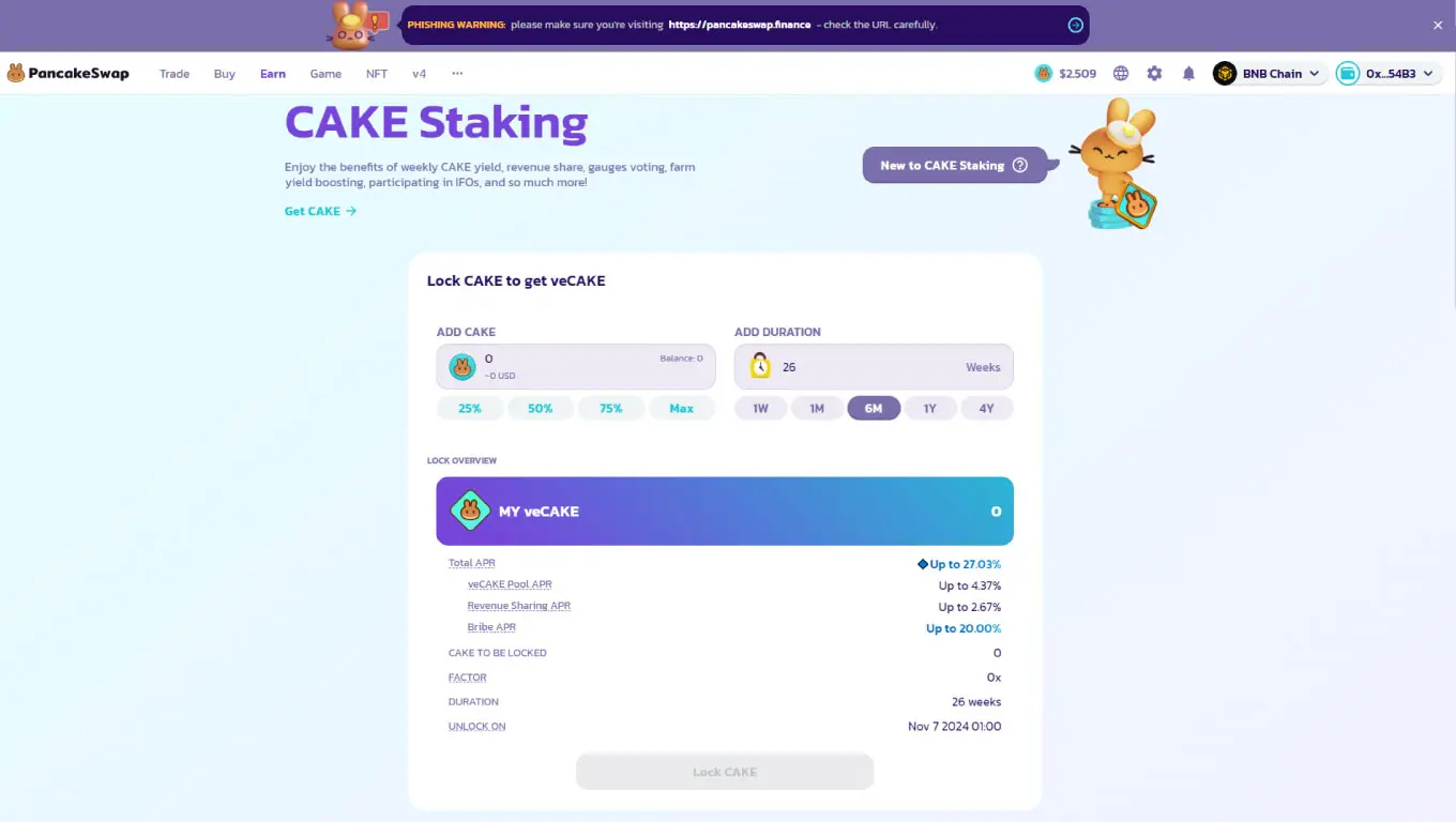 Pancake Swap staking