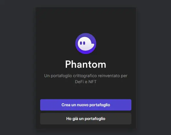 Come creare Phantom Wallet