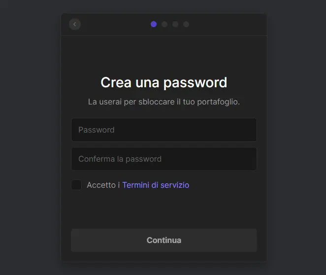 Nuovo portafoglio Phantom Wallet