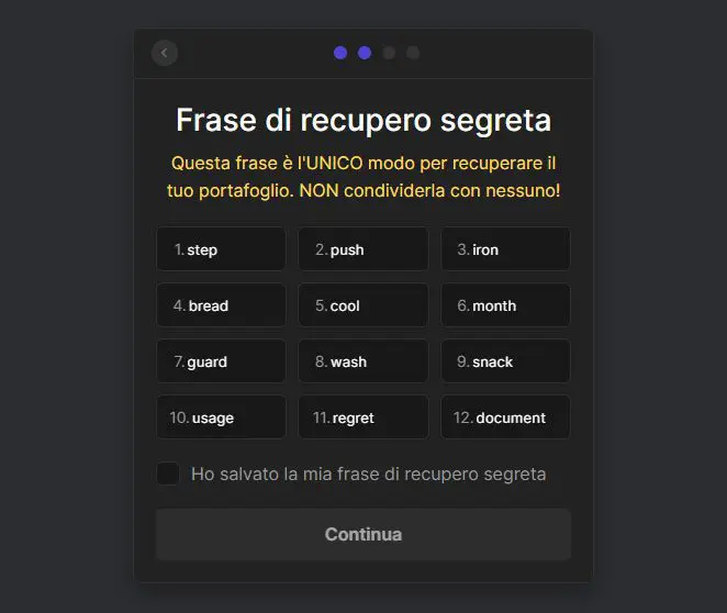 Seed phrase Phantom Wallet crypto