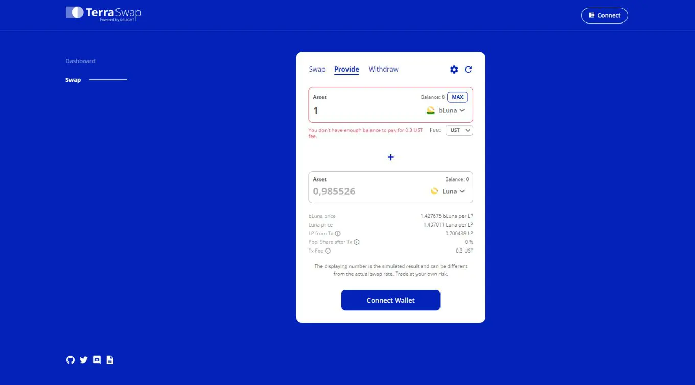 Liquidity pool Terraswap
