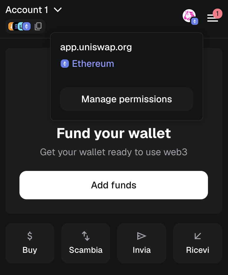 Metamask disconnessione dapp