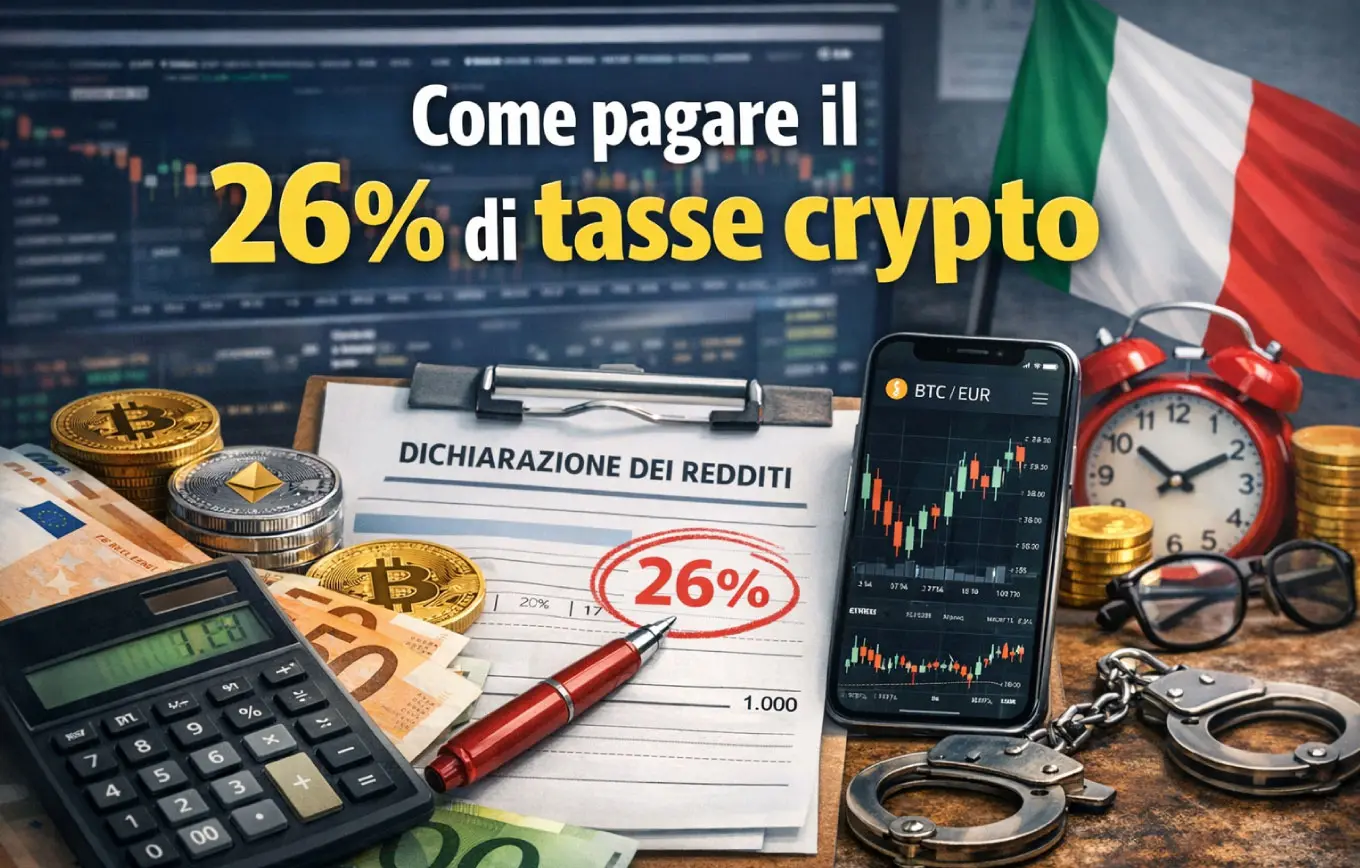Come pagare il 26% di tasse crypto nel 2026