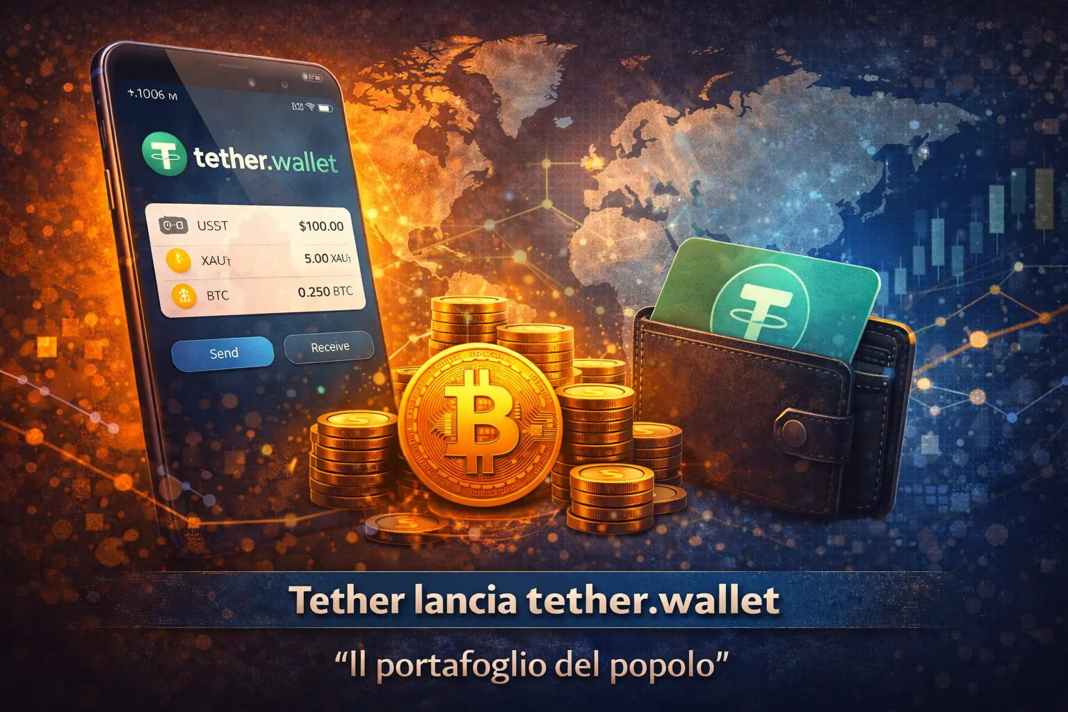 Tether lancia il suo nuovo wallet self-custodial