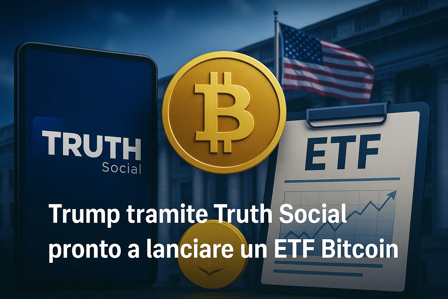 Trump tramite Truth Social pronto a lanciare un ETF Bitcoin