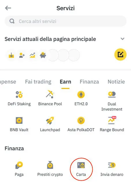 binance card come funziona