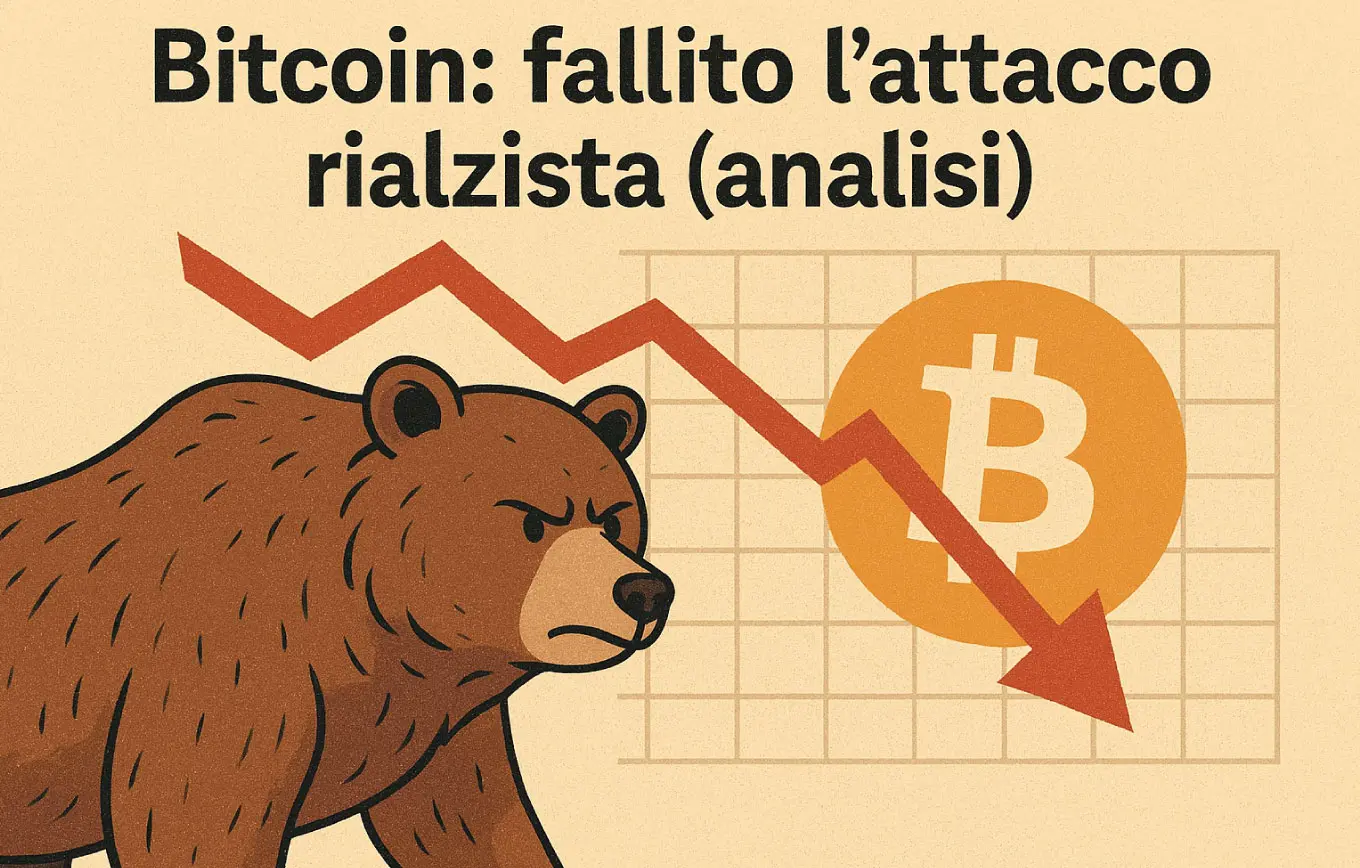 Bitcoin: fallito l’attacco rialzista (analisi)