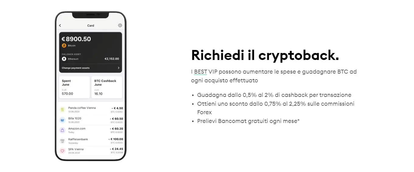 Vantaggi e cashback