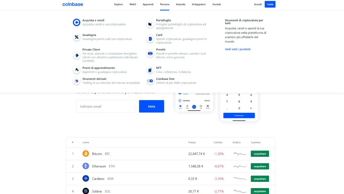 Come si usa Coinbase? Panoramica