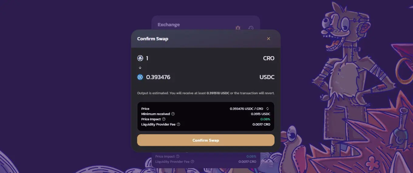 Trade: swap di token su MM Finance