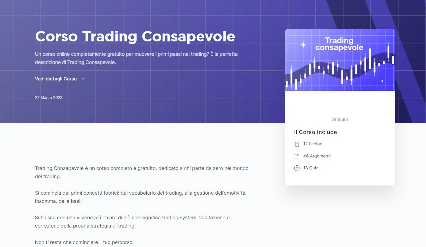 Qual è il miglior corso di trading online?