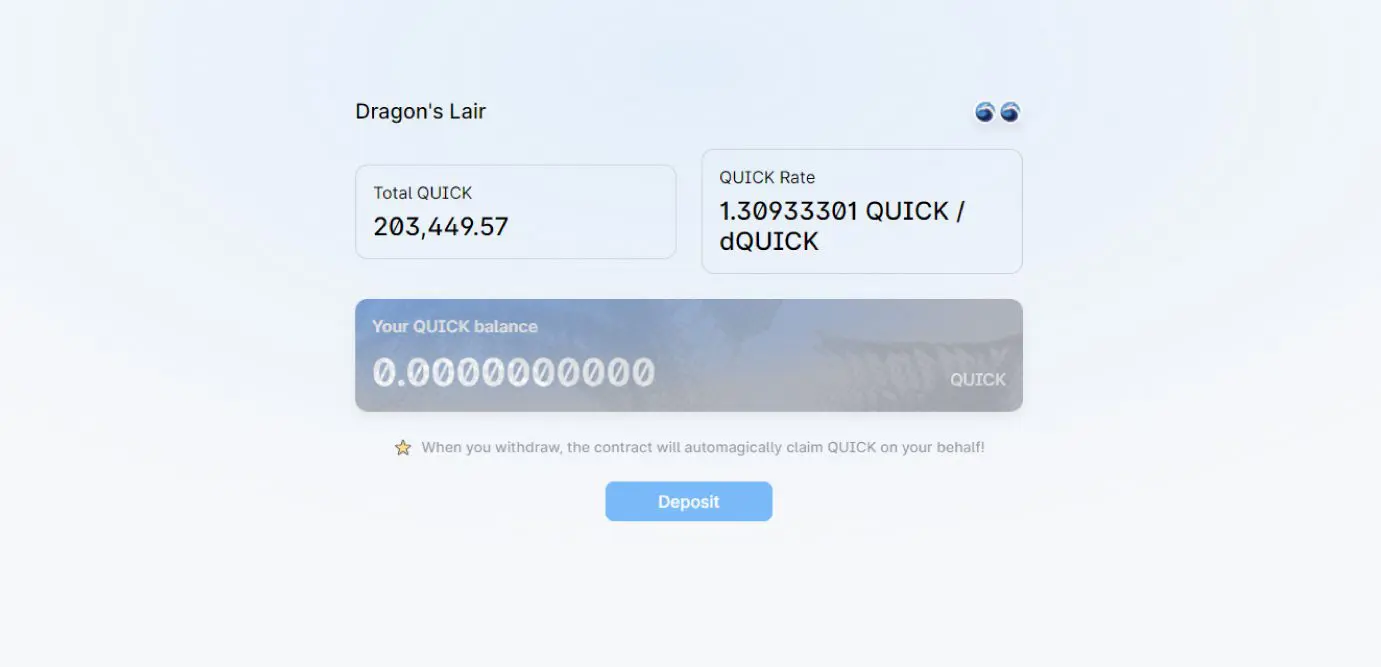 Dragon's Lair QuickSwap