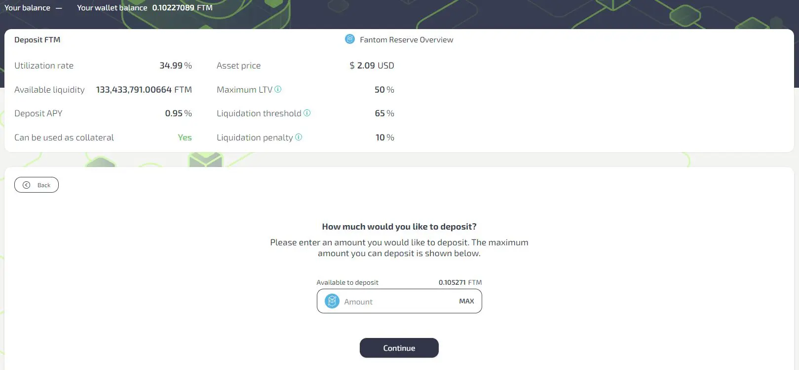 Eseguire un Deposito