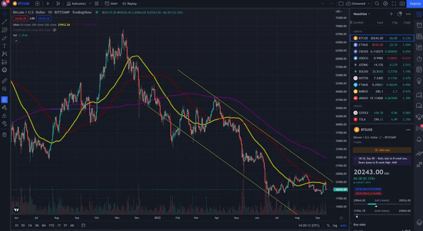 Grafici borsa e crypto: TradingView