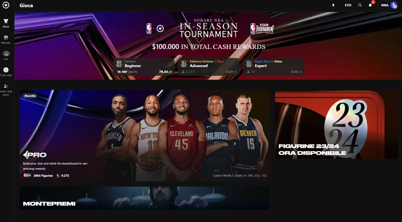 homepage Sorare