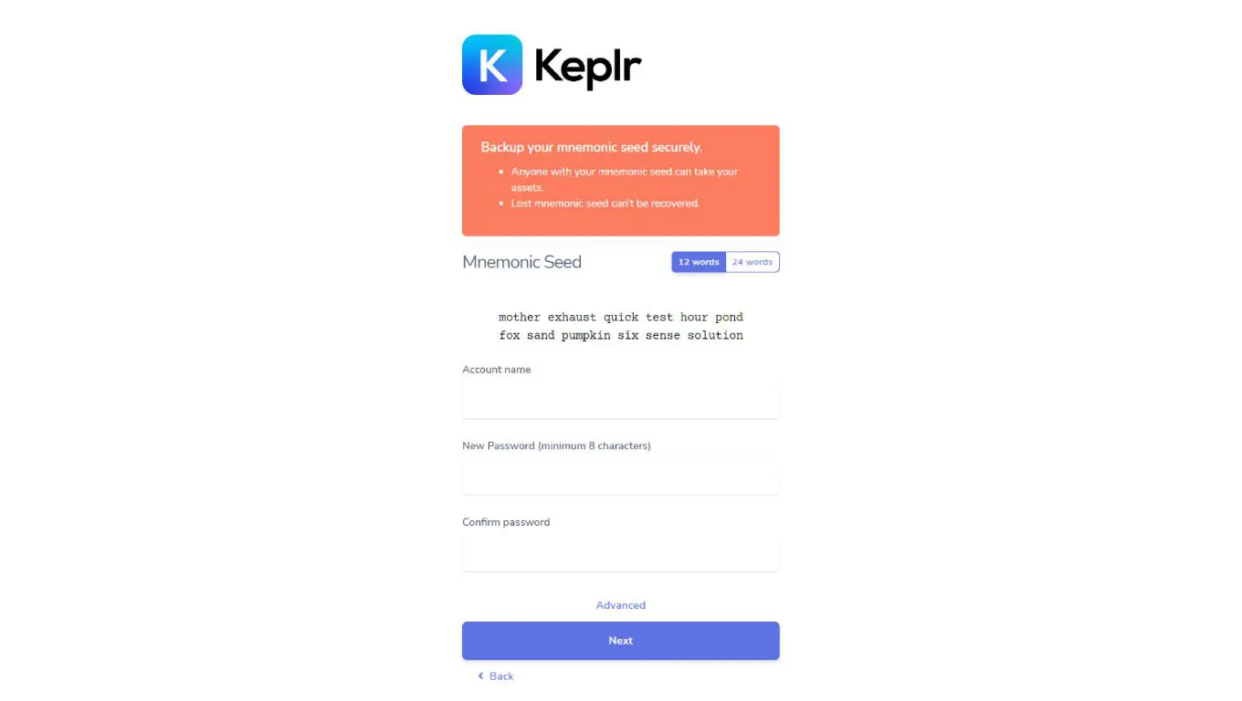 Installazione Keplr Wallet