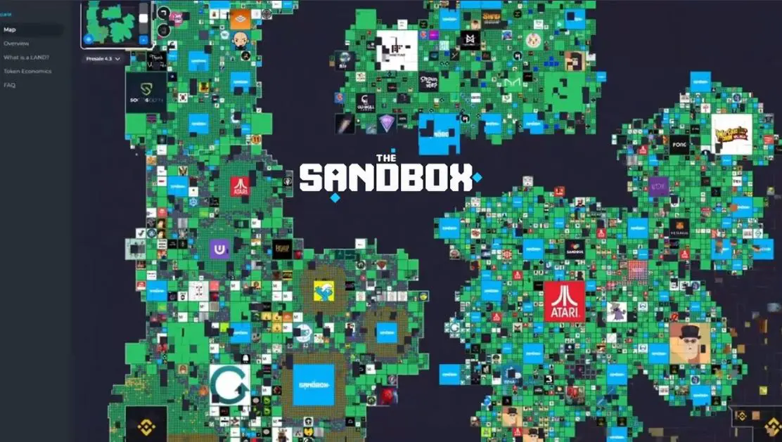 Mappa virtuale metaverse The Sandbox