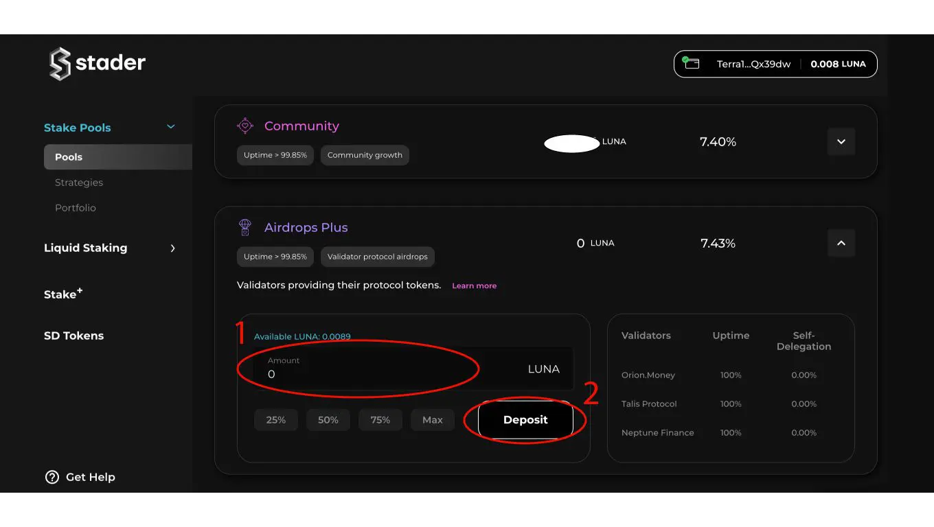 Stader Labs stake pools