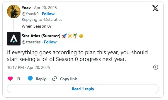 star atlas tweet