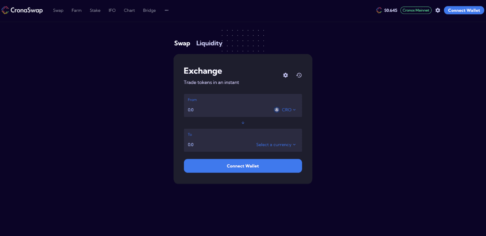 Swap di token su CronaSwap