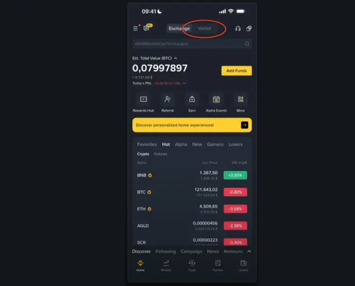 wallet Binance