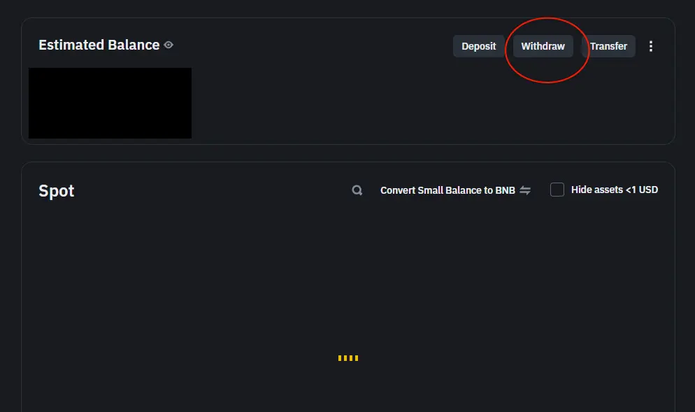 withdraw Binance