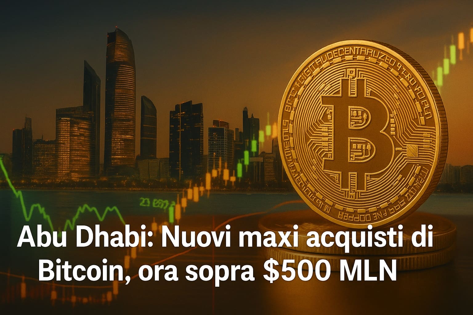 Abu Dhabi: Nuovi maxi acquisti di Bitcoin, ora sopra $500 MLN