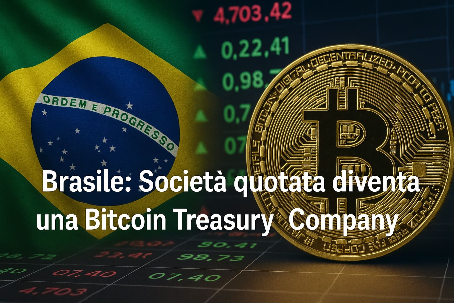 Brasile: Società quotata diventa una Bitcoin Treasury Company