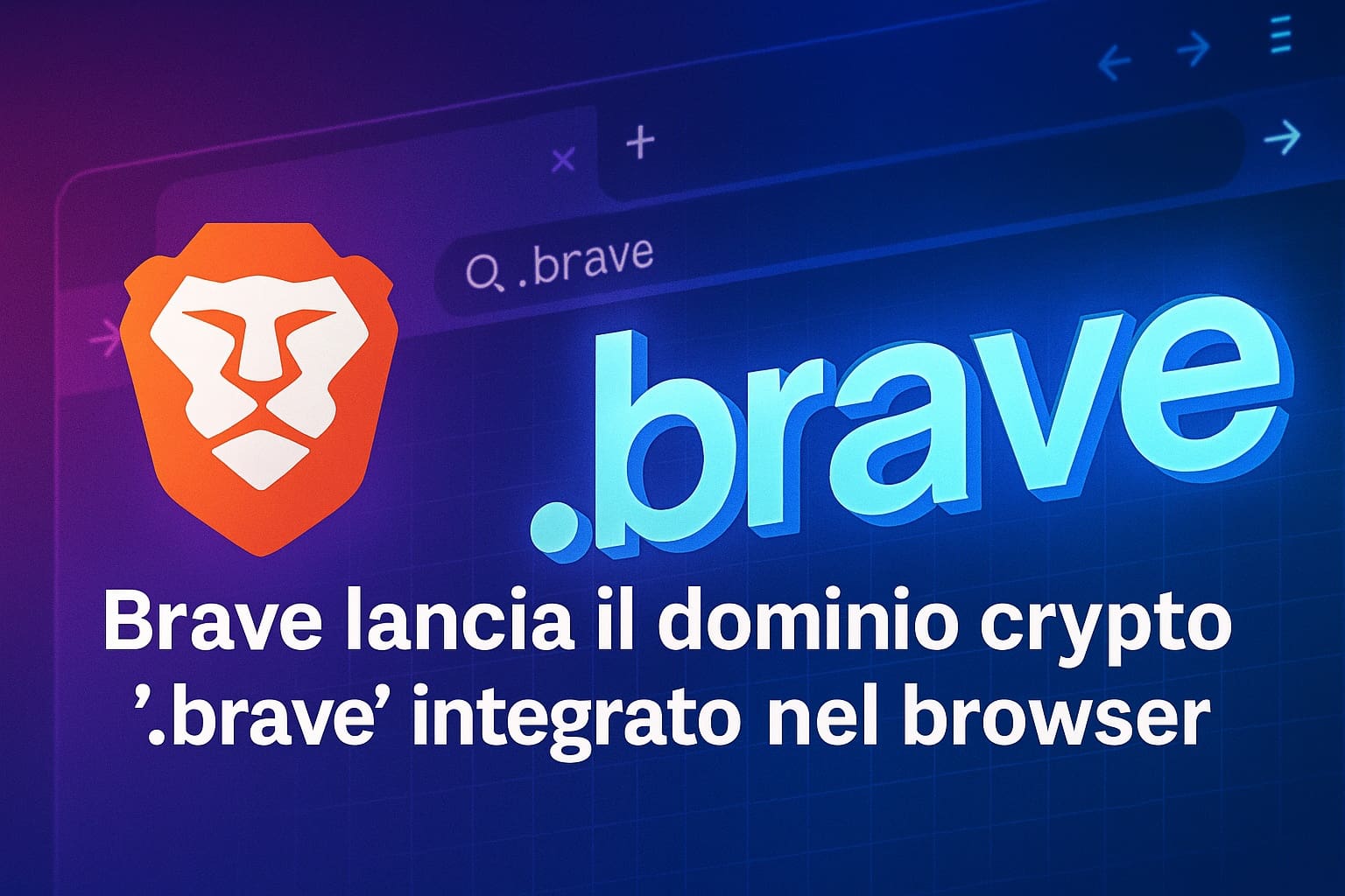 Brave lancia il dominio crypto
