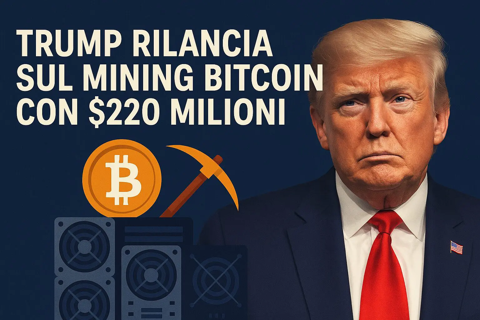 Trump rilancia sul mining Bitcoin con $220 milioni