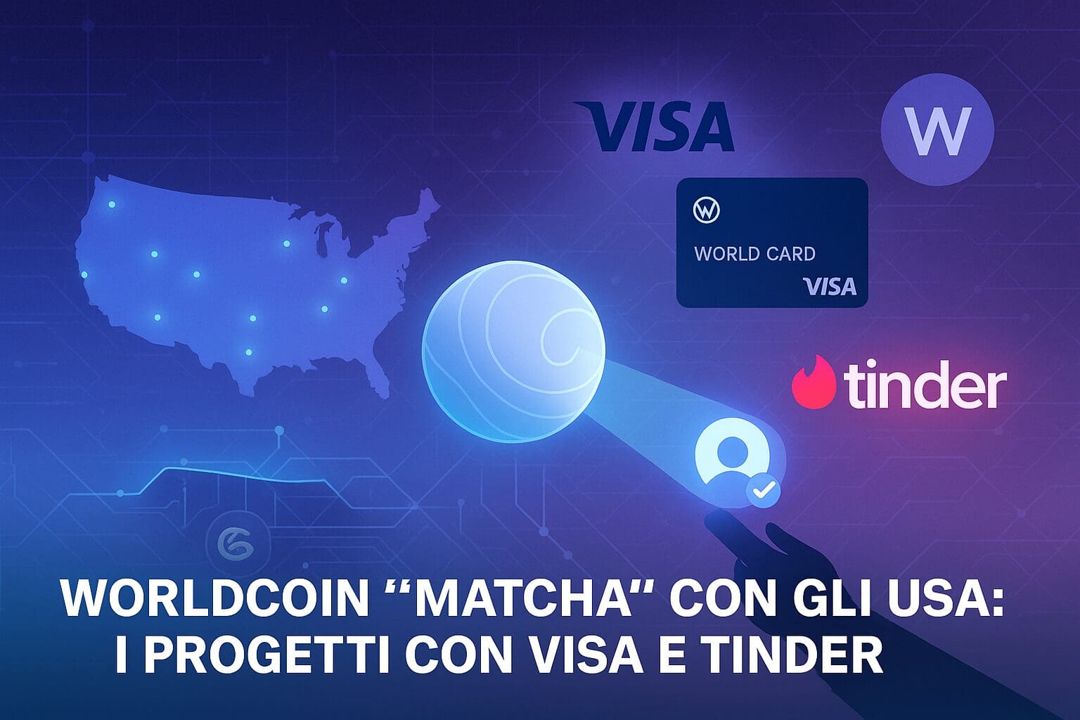 Worldcoin “matcha” con gli Usa: i progetti con Visa e Tinder