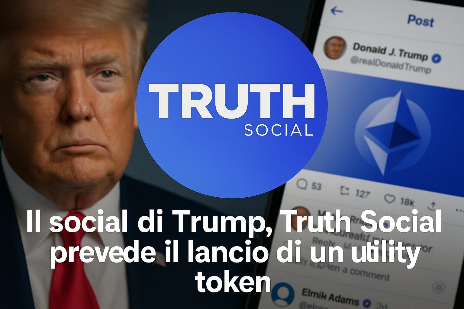Il social di Trump, Truth Social prevede il lancio di un utility token
