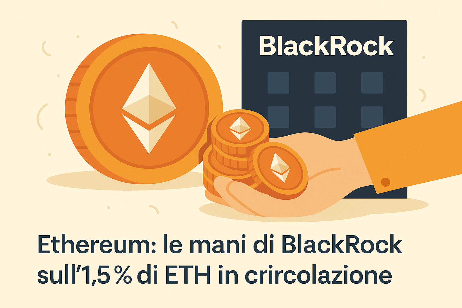 Ethereum: le mani di BlackRock sull’1,5% di ETH in circolazione