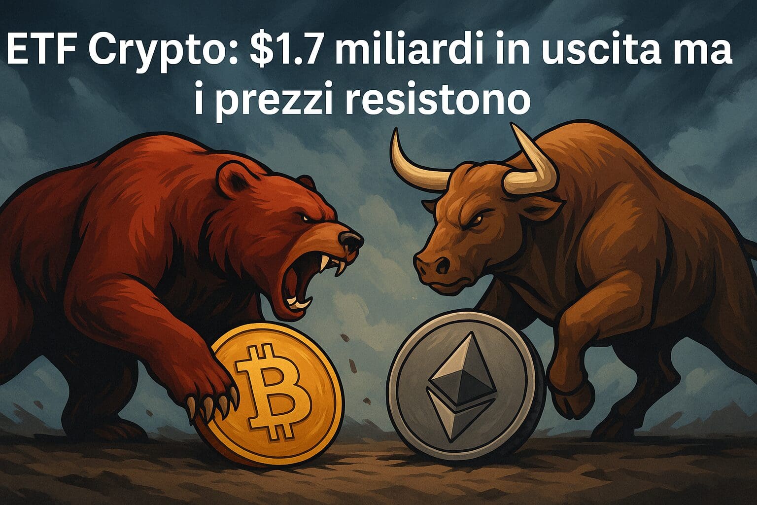 ETF Crypto: $1.7 miliardi in uscita ma i prezzi resistono