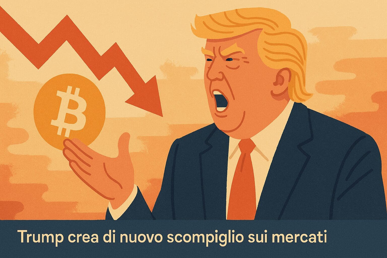 Trump se la prende ancora con la Cina, e Bitcoin CROLLA
