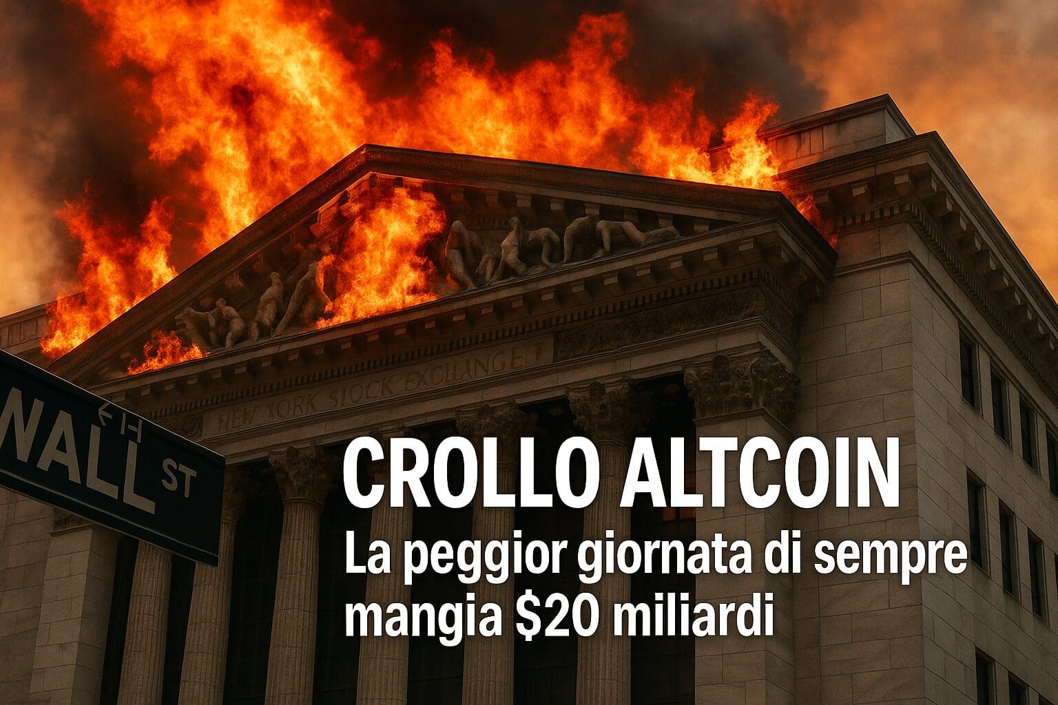 Crollo altcoin: La peggior giornata di sempre mangia $20 miliardi