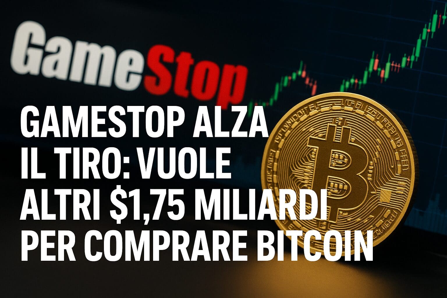 Gamestop alza il tiro: Vuole altri $1.75 miliardi per comprare Bitcoin